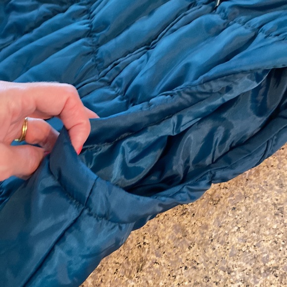 Laura Scott Teal Blue / Green Puffer Vest Zip Up Large - Picture 8 of 16